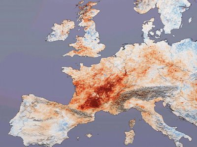 Varmebølge i 2003 medfører <b>30.000 ekstra dødsfald</b>, især i Frankrig