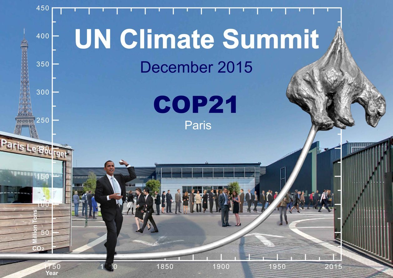 Unbearable opstilles i forbindelse med COP21 i Paris.